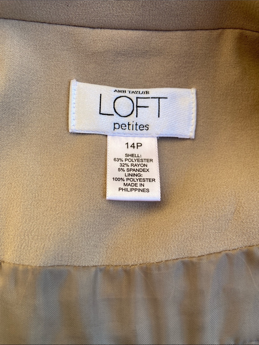 LOFT Beige Cropped Trench-Style Blazer Jacket - Picture 7 of 7